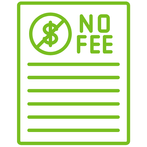 no fees icon